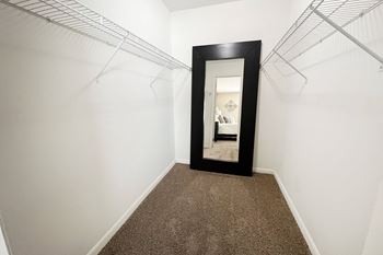 Hallway with a mirror